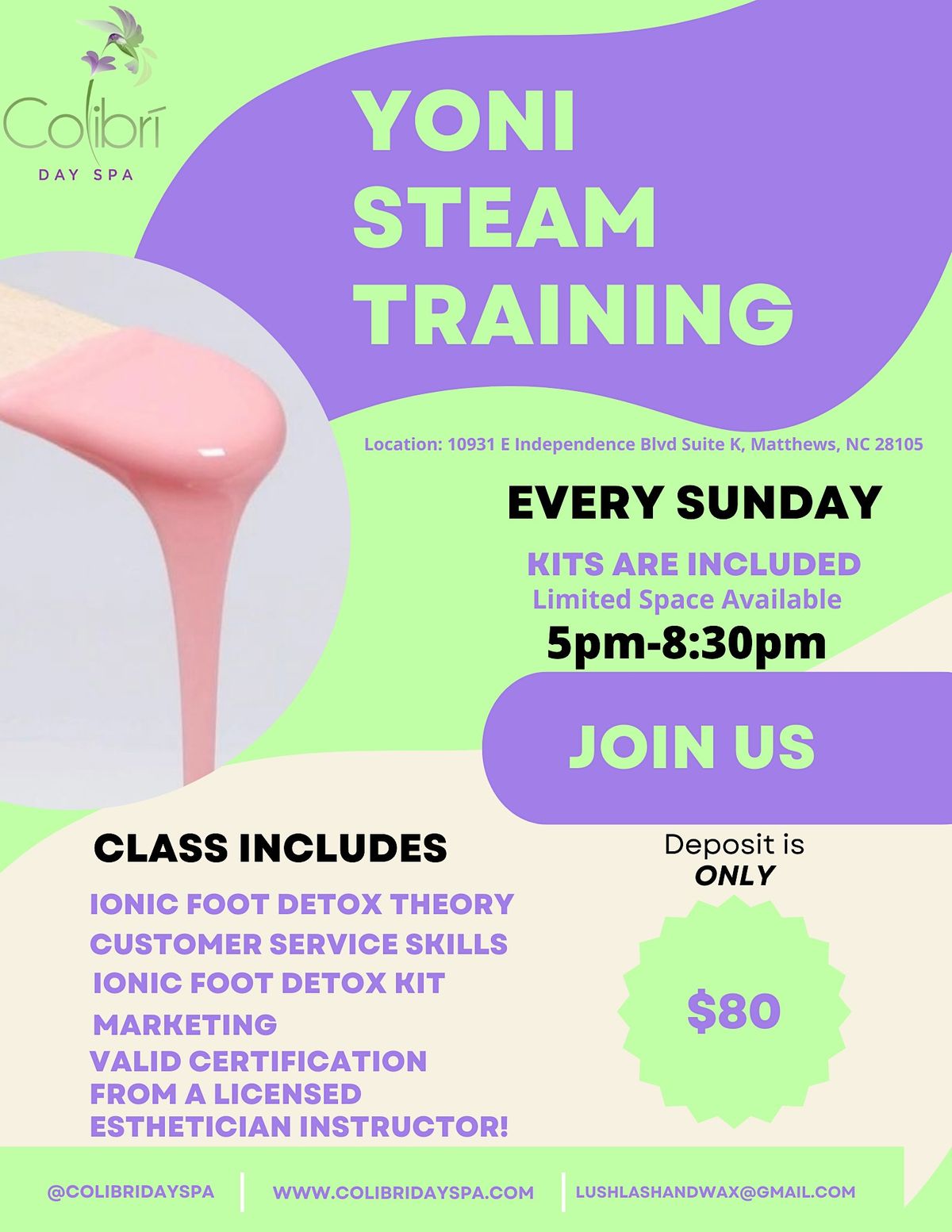 Ionic Foot Detox Colibri Day Spa, Matthews, NC October 9, 2022