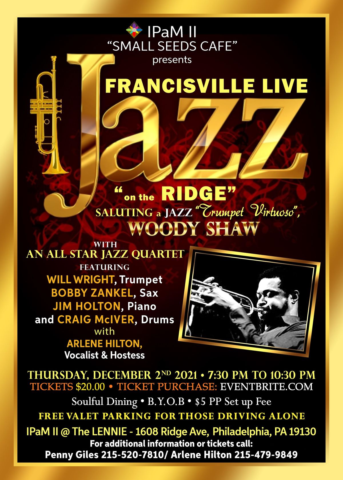 Francisville Live Jazz Salute to Woody Shaw Jazz Trumpet Virtuoso
