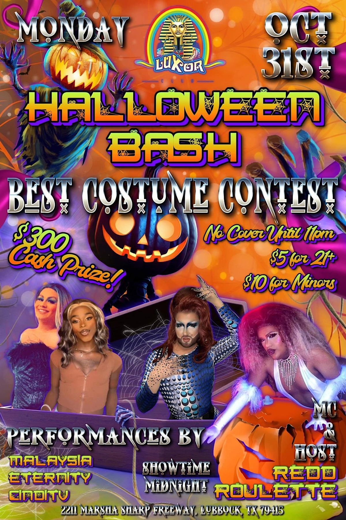Halloween Party Monsters Bash and Drag Show in Lubbock Texas Club