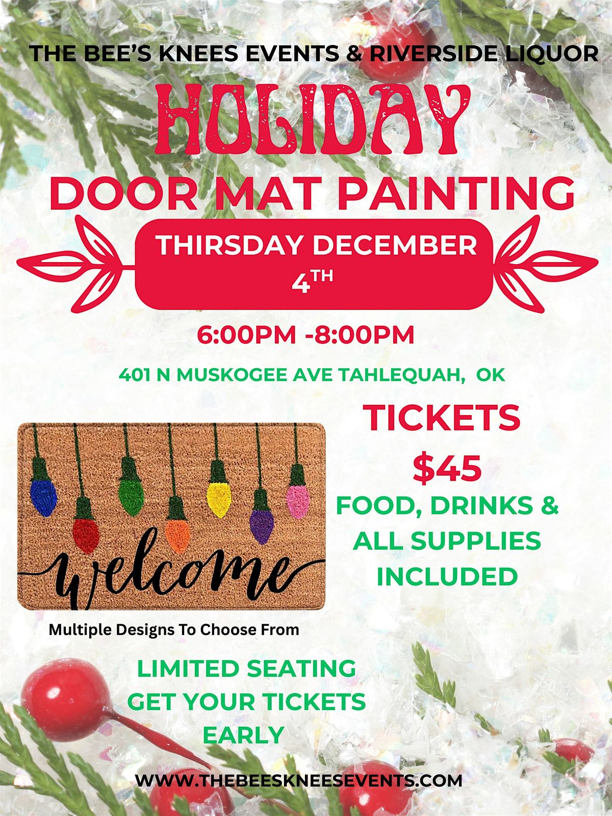 holiday mat paintng party