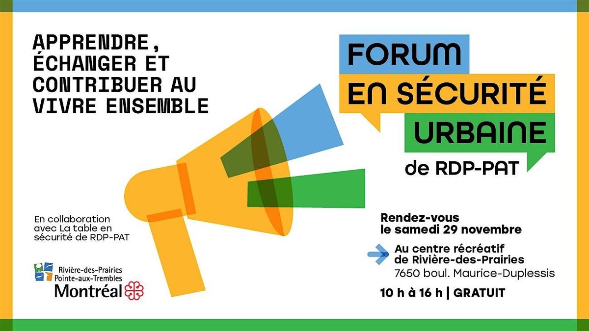 Forum en s\u00e9curit\u00e9 urbaine de RDP-PAT