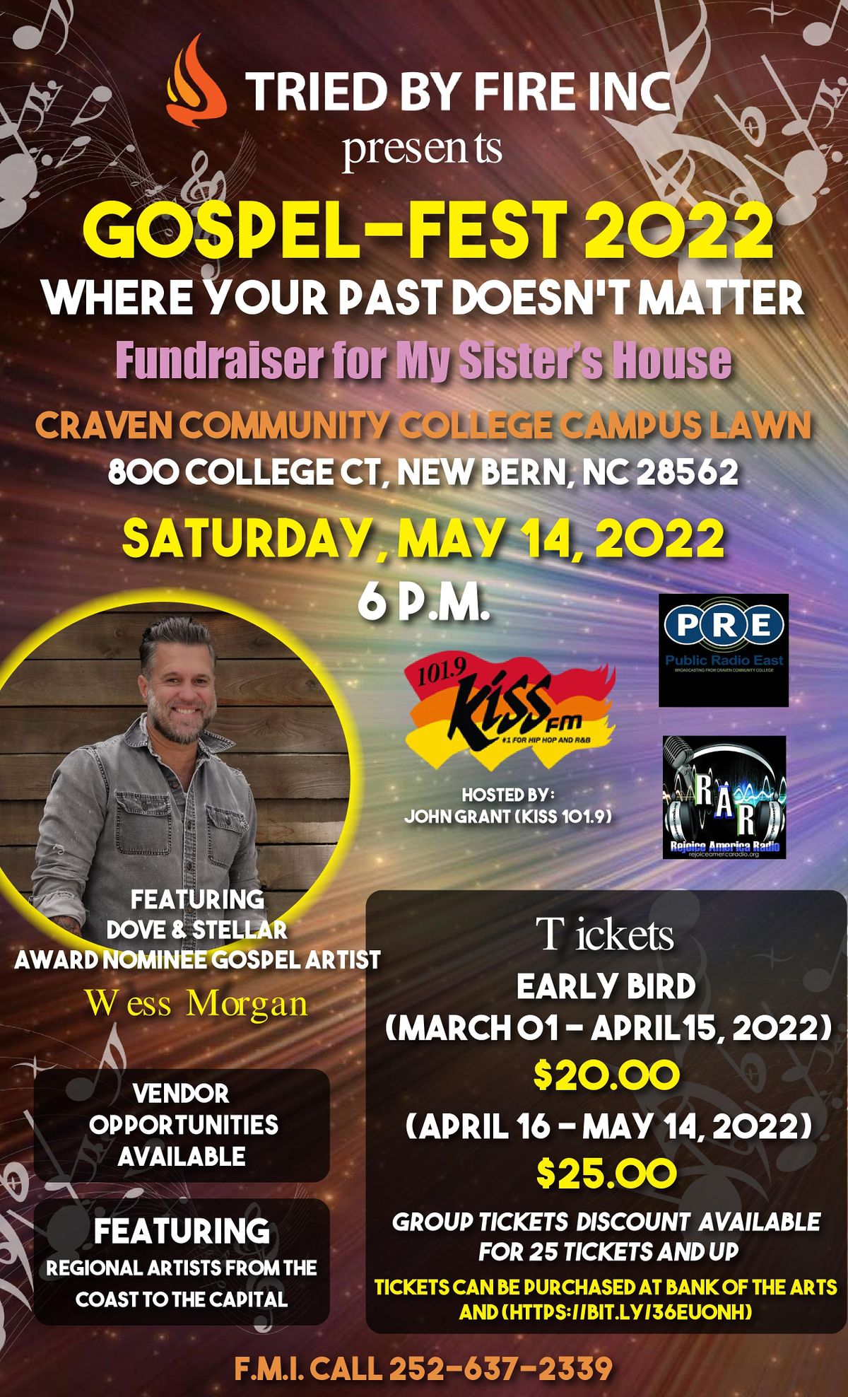 GospelFest 2022 800 College Ct, New Bern, NC May 14, 2022
