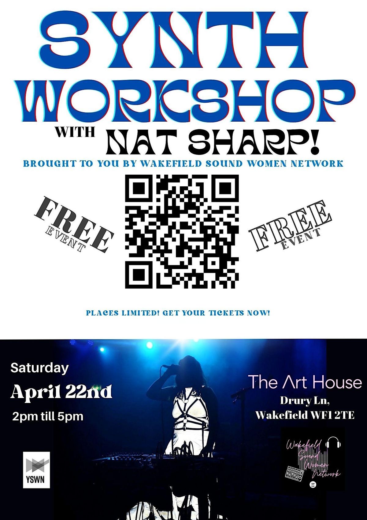Free Synth with NAT SHARP! The Art House, Wakefield, EN
