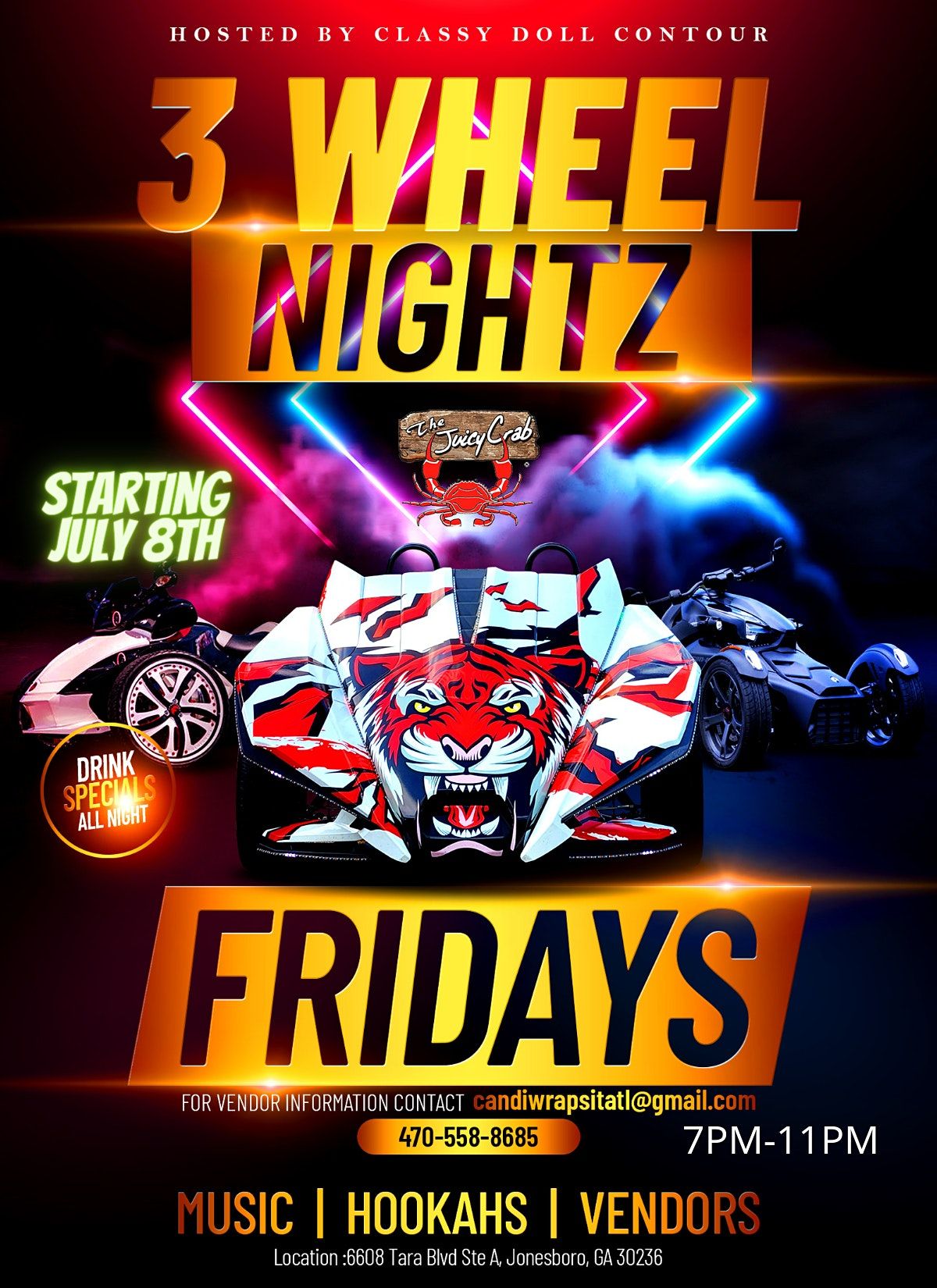 3 Wheel Nightz on Fridays the Juicy Crab Jonesboro, GA The Juicy Crab, Jonesboro, GA