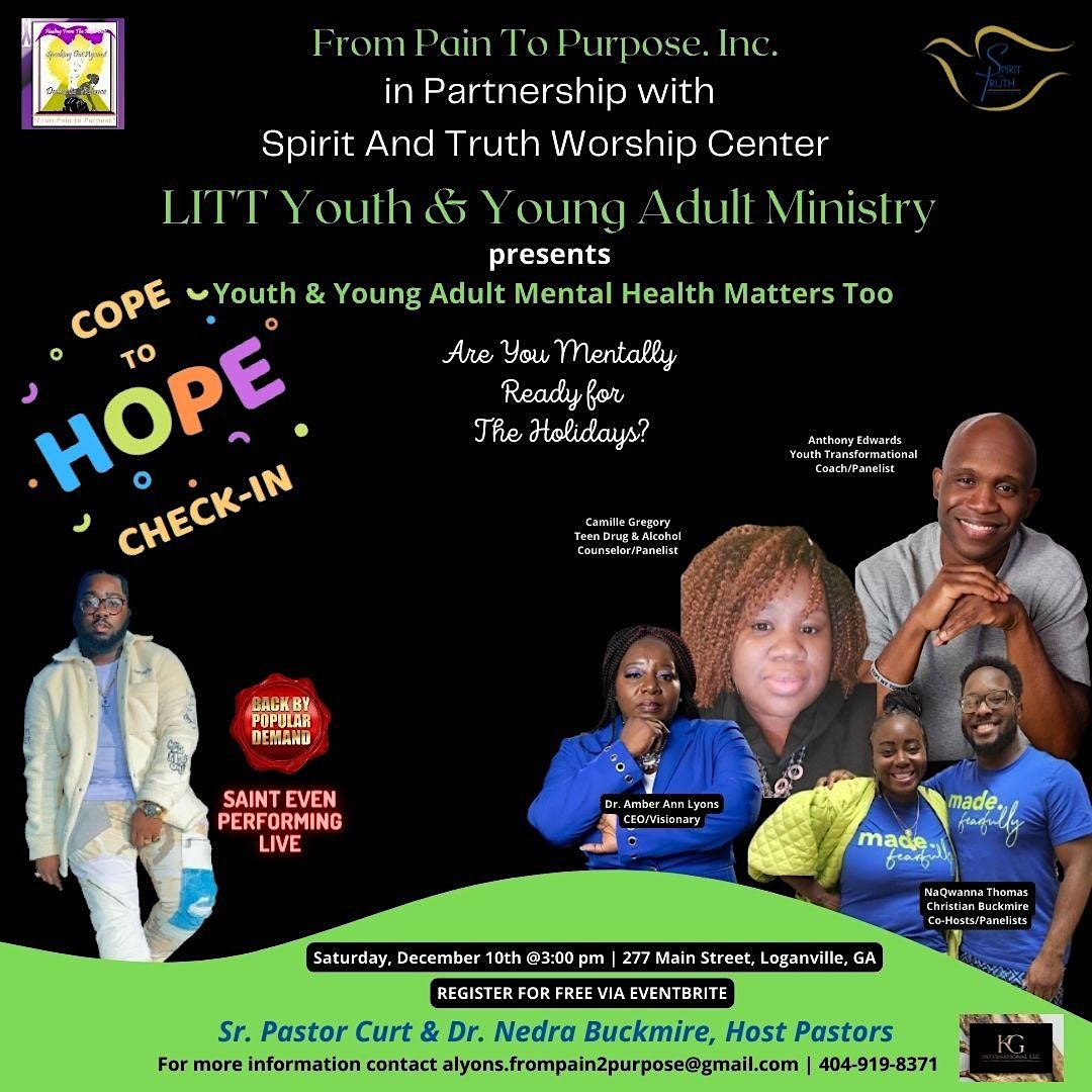 COPE TO HOPE CHECK-IN (Youth & Young Adult Mental Health Matters Too)