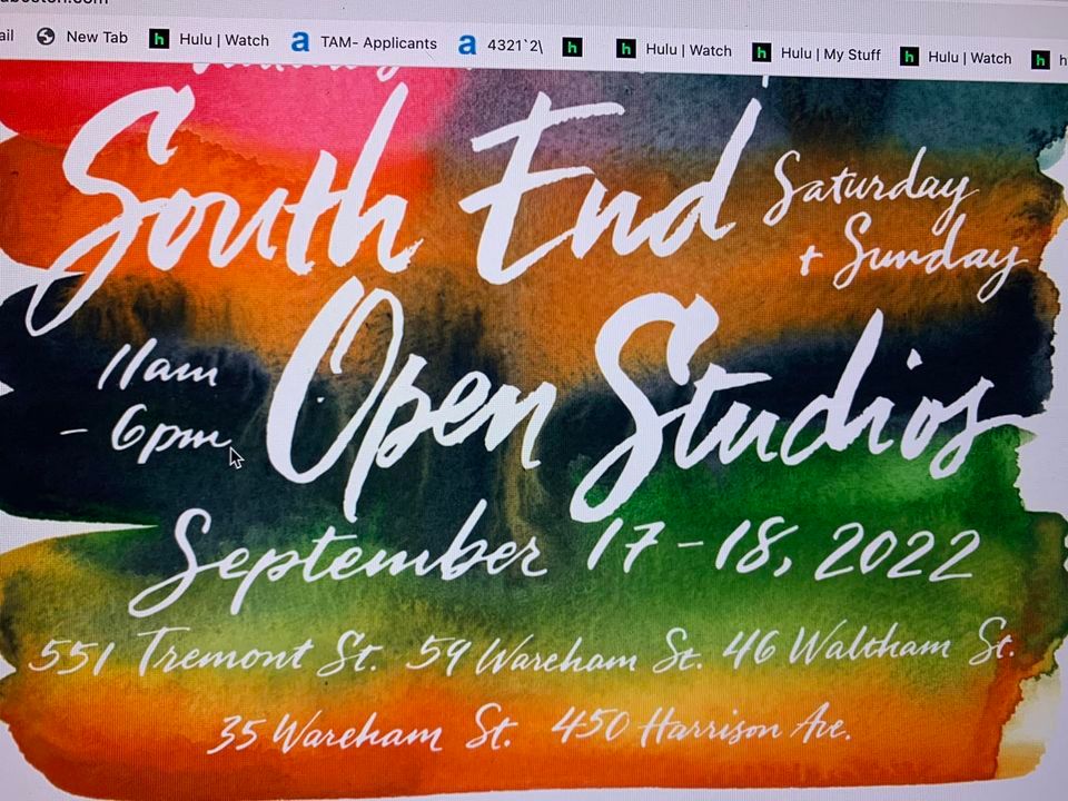 South End Open Studios South End, Boston September 17 to September 18