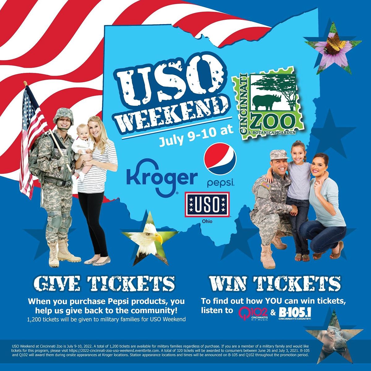 Kroger/Pepsi/Cincinnati Zoo USO Weekend Cincinnati Zoo and Botanical