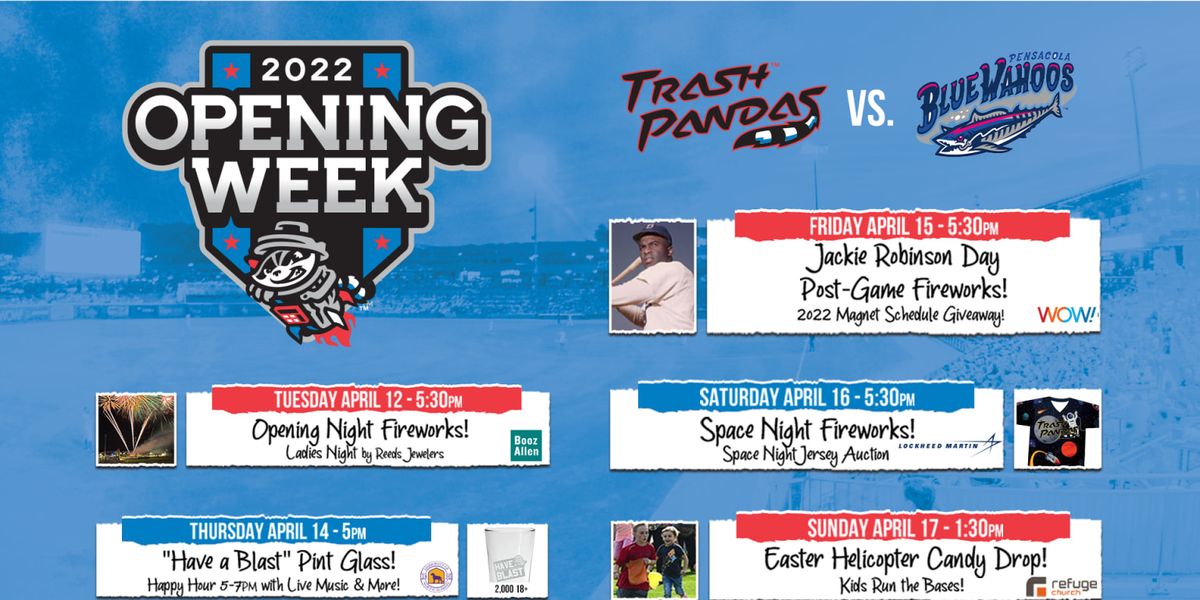 Pensacola Blue Wahoos vs. Rocket City Trash Pandas