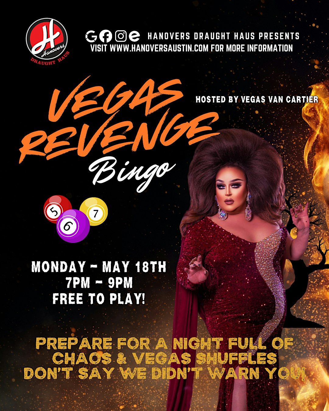 Vegas Revenge Bingo @ Hanovers Pflugerville