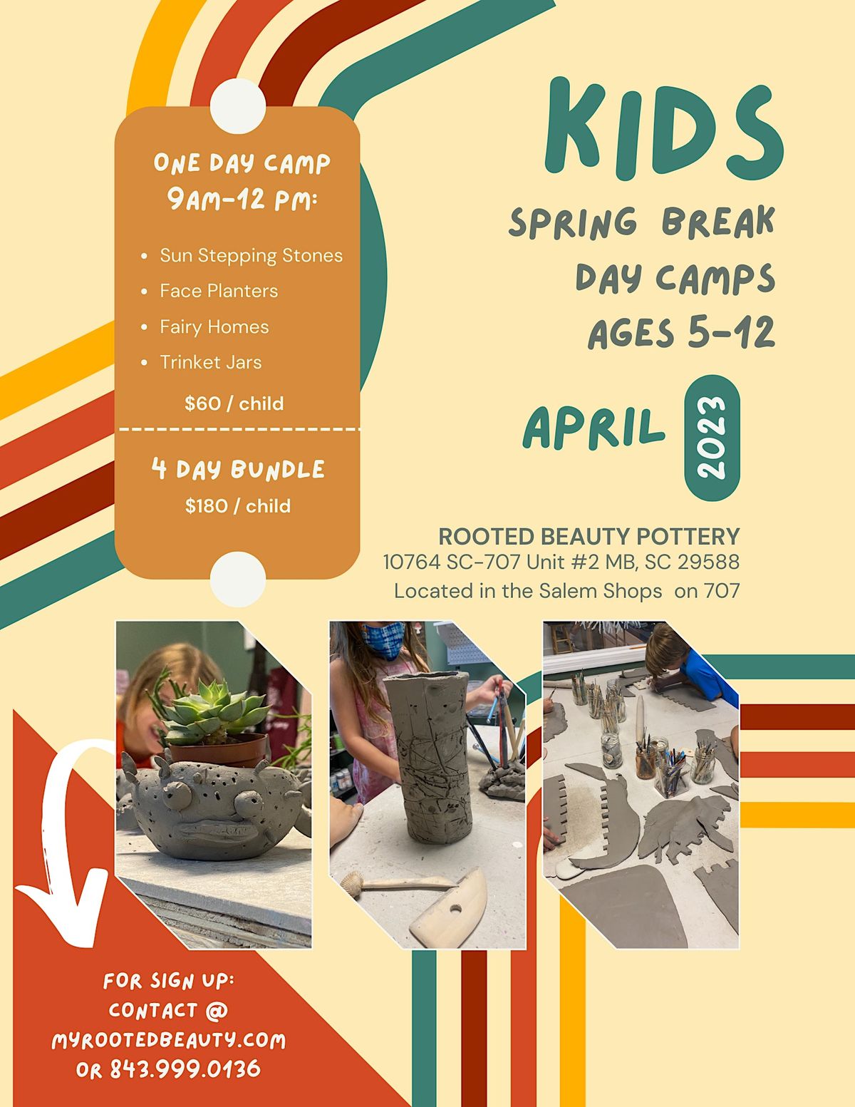 Kids Clay Camp Spring Break 4Day Bundle 10764 Hwy 707 Unit 2