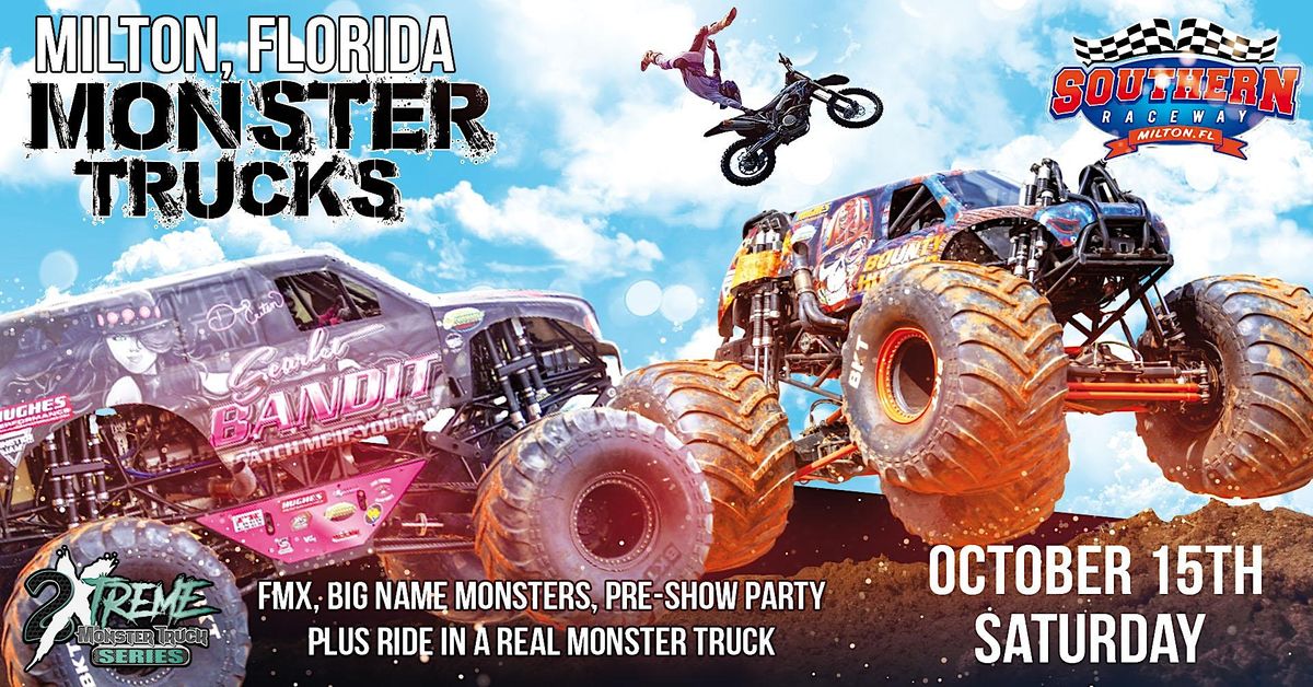 Milton Florida 2xtreme Monster Trucks Southern Raceway, Milton, FL
