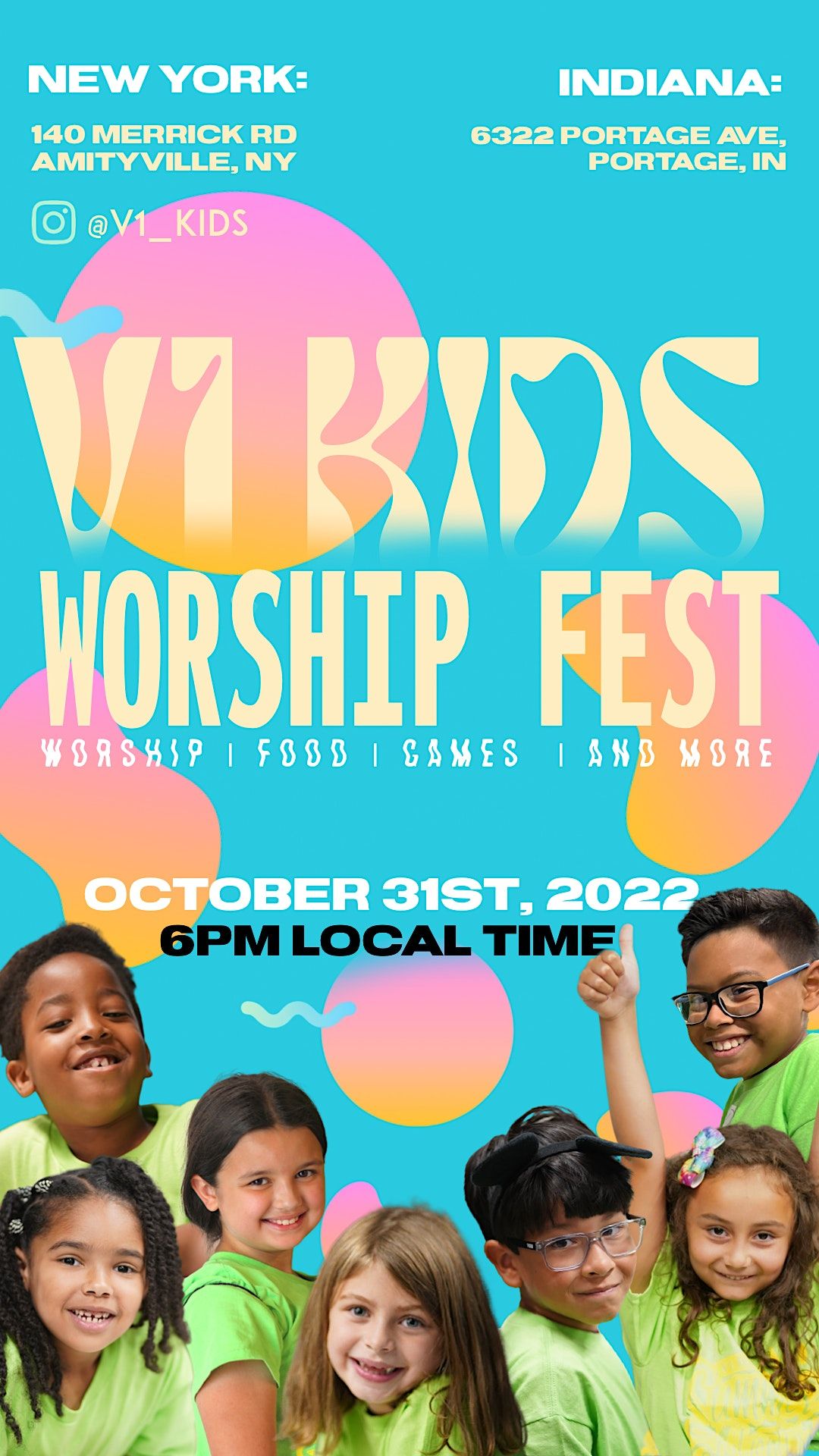 V1 KIDS Worship Fest - Indiana | V1 Church, Portage, IN | October 31, 2022