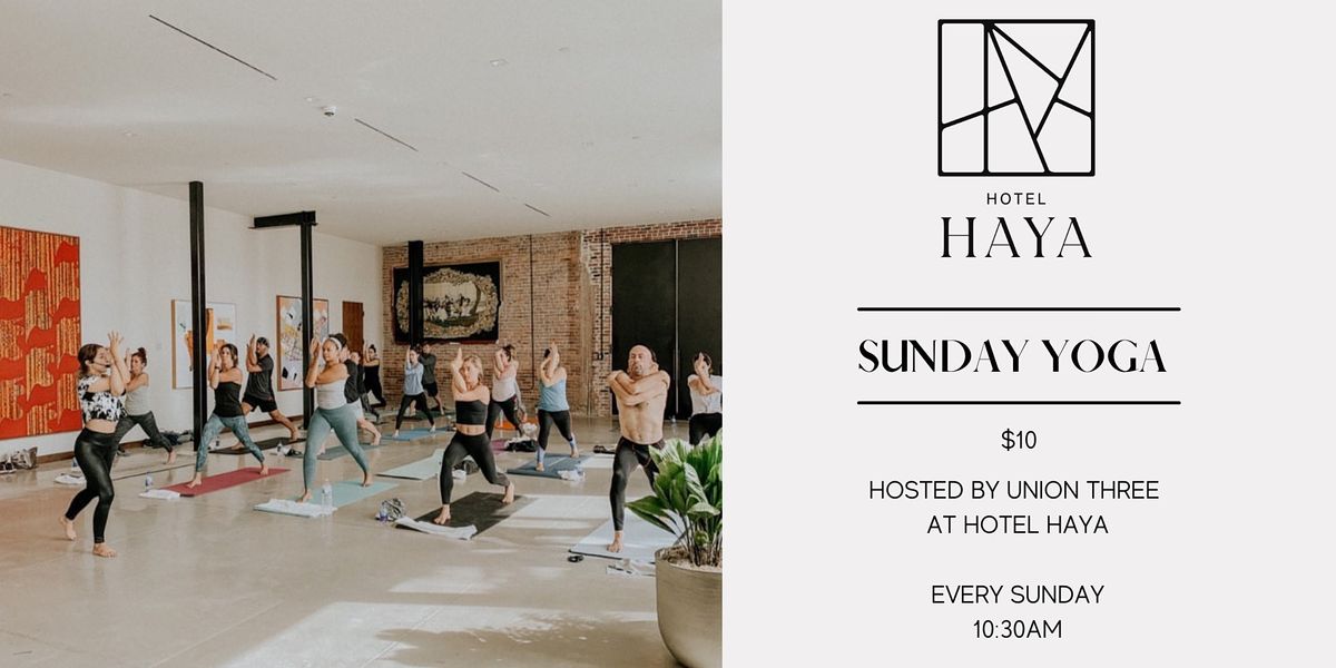 Sunday Yoga at Hotel Haya - January 16