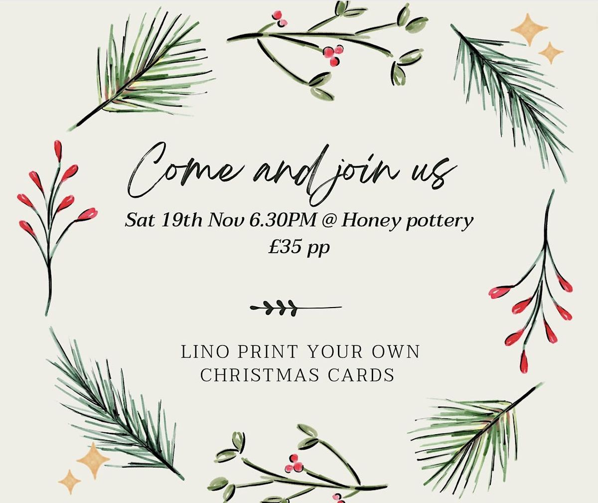 lino-print-your-own-christmas-cards-honey-pottery-horsforth-honey