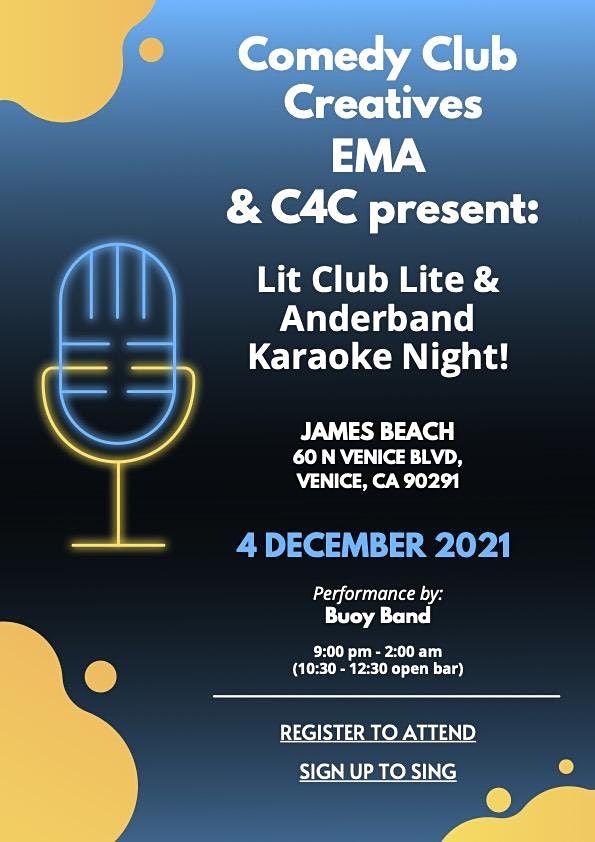 ACC, Creatives, EMA, and C4C present: Lit Club Lite & AnderBand Karaoke!!