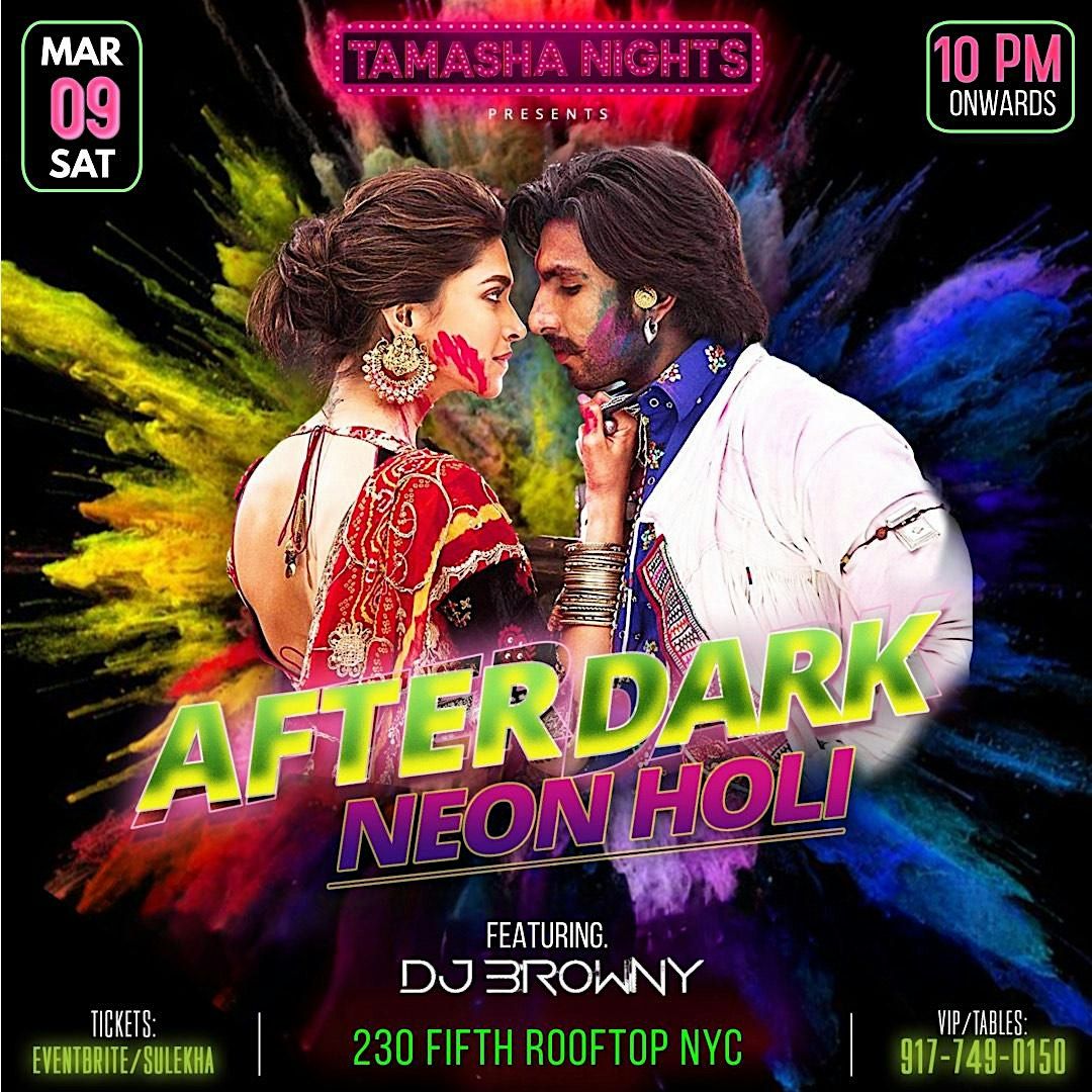 GLOW IN THE DARK NEON HOLI PARTY @230 FIFTH ROOFTOP BAR (NYC)