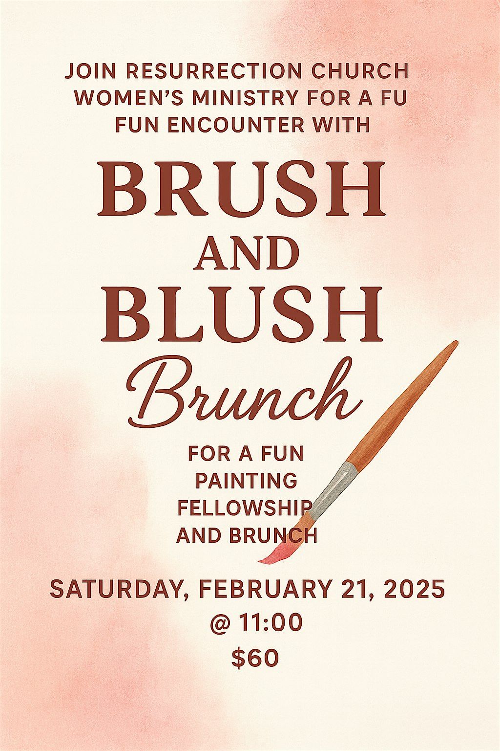 Blush and brush brunch