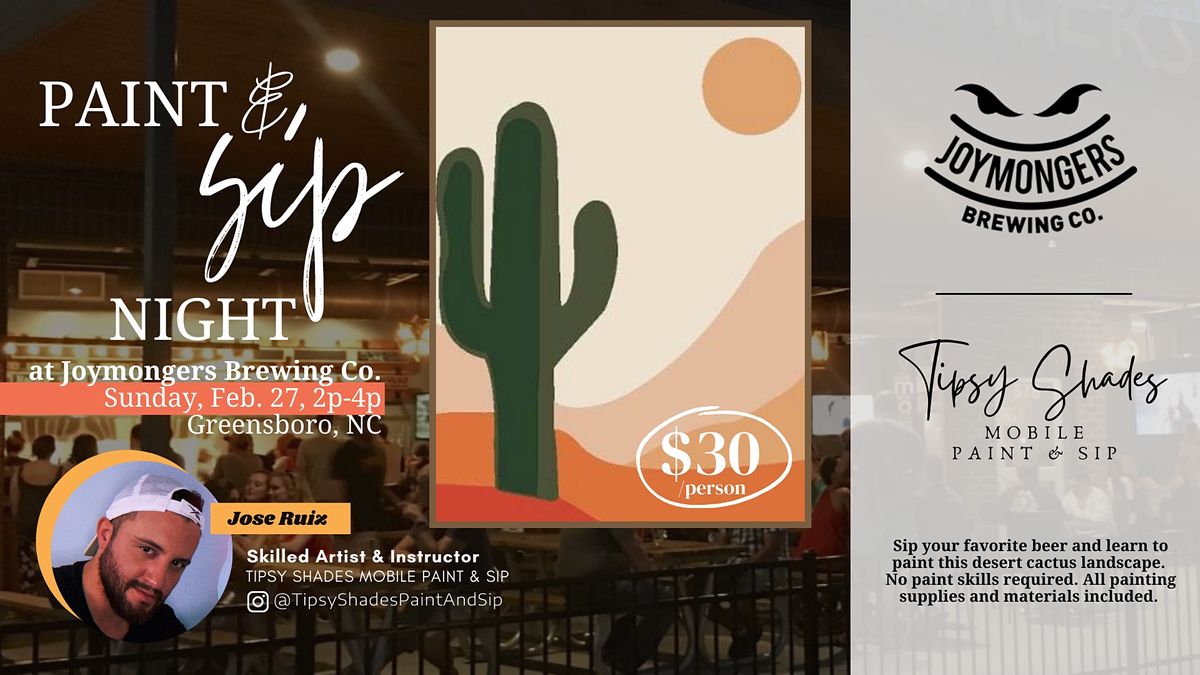 Paint & Sip Joymongers Brewing Company Greensboro, NC Joymongers