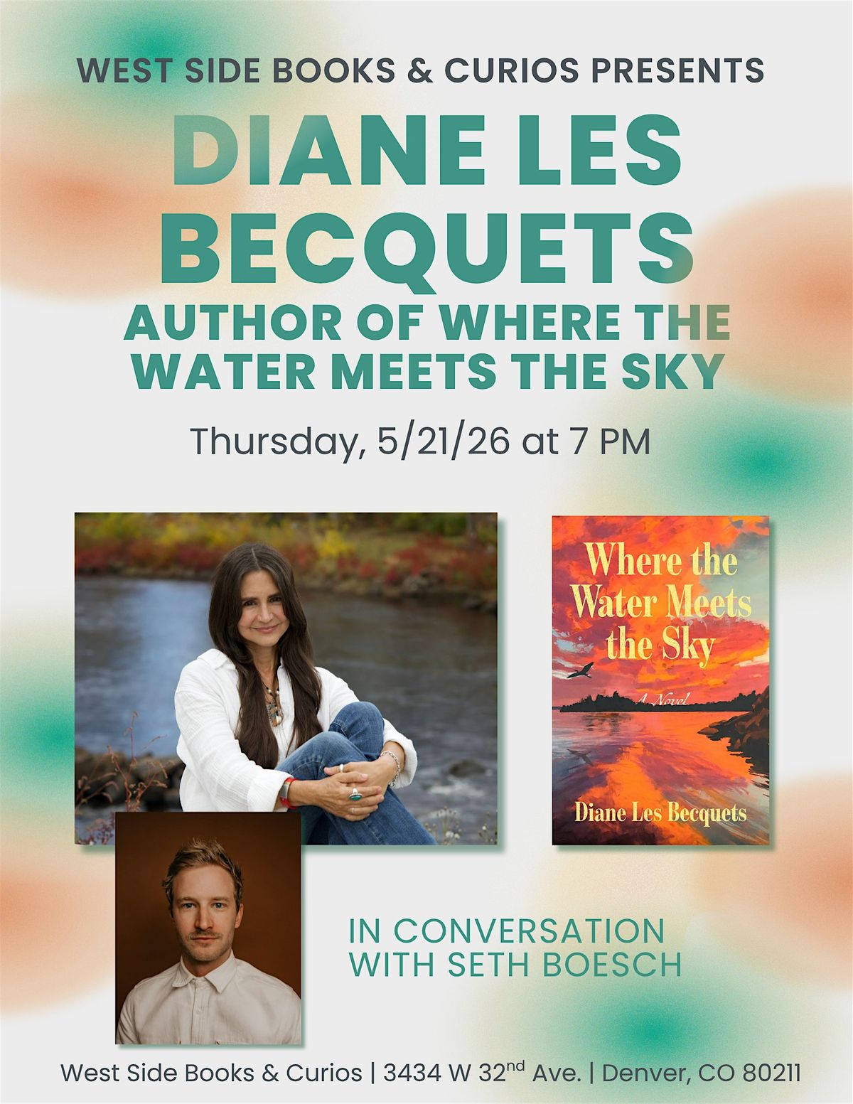 Author Diane Les Becquets at West Side Books