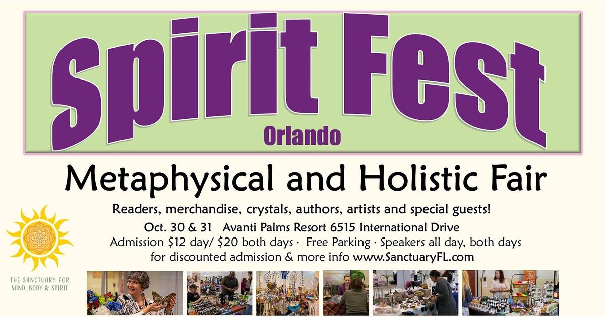 Spirit Fest Metaphysical & Holistic Fair Orlando Avanti Palms