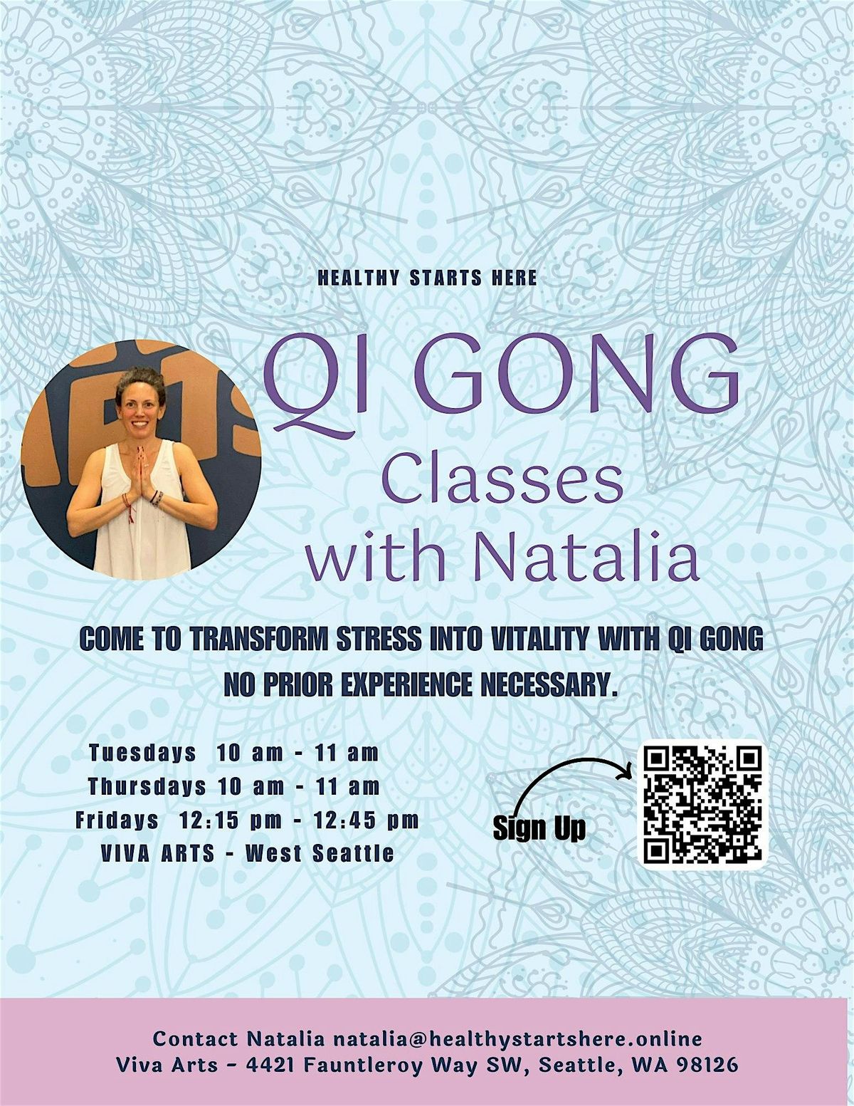 Tuesday Transform Stress into Vitality with Qi Gong