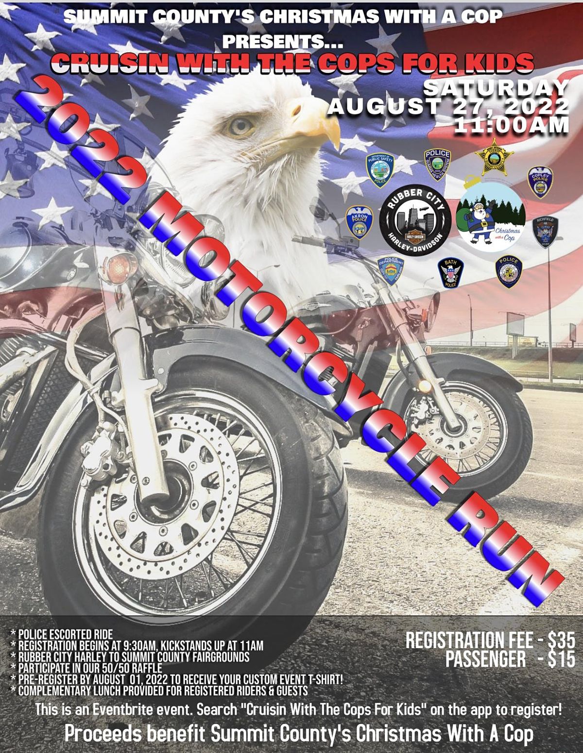 Cruisin with the Cops 2022 Rubber City HarleyDavidson, New & Used