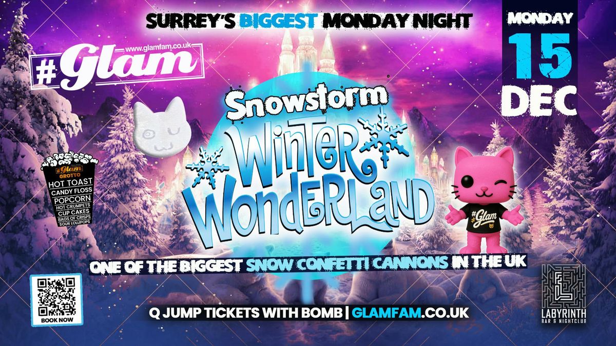 \ud83d\ude3b Glam at Labyrinth \u2744\ufe0f WINTER WONDERLAND! \u2603\ufe0f Surrey's Biggest Monday Night! \ud83e\udd29