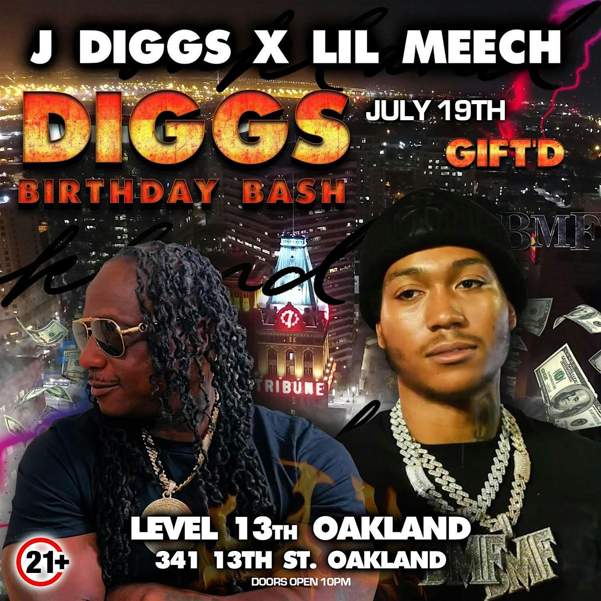 J Diggs X Bmf Lil Meech Cancer Bash Level 13 Ultra Lounge Oakland Ca July 19 2024 2679