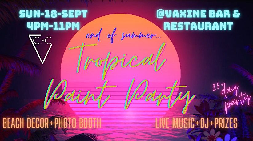 End of Summer Tropical Paint Party