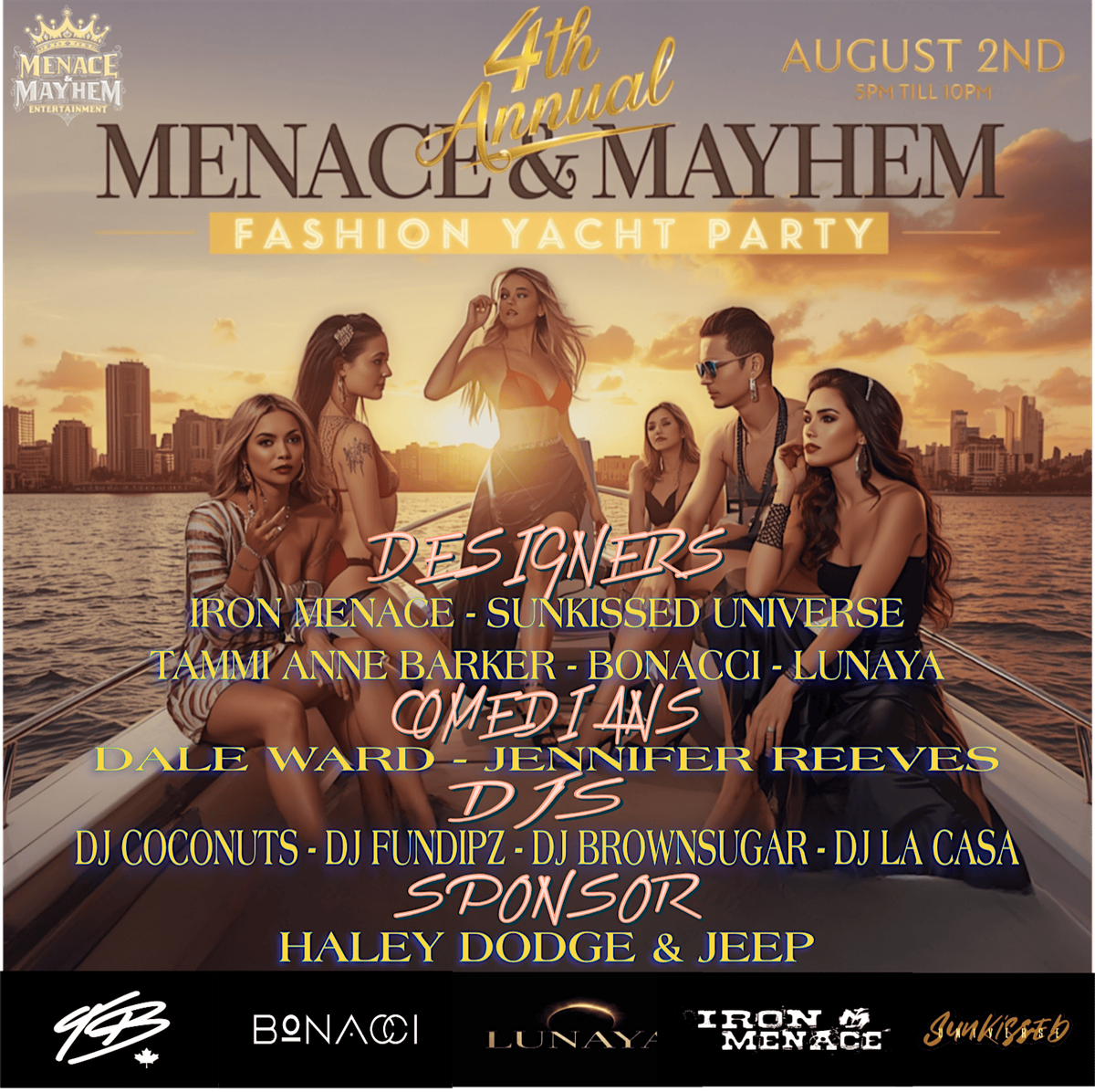 4th annual FASHION YACHT PARTY