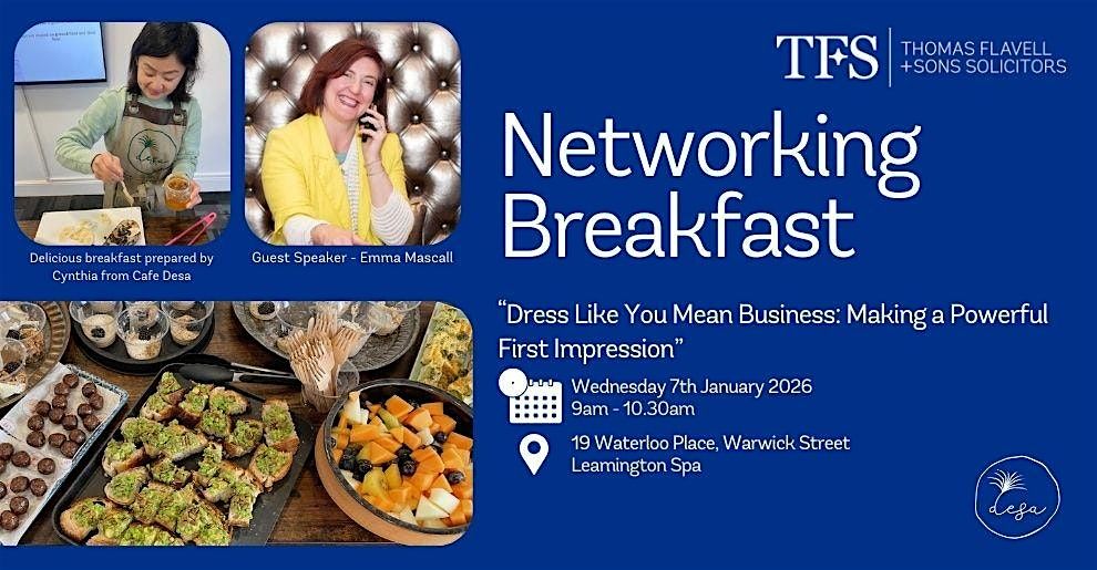 January Networking Breakfast at Thomas Flavell & Sons, Leamington Spa