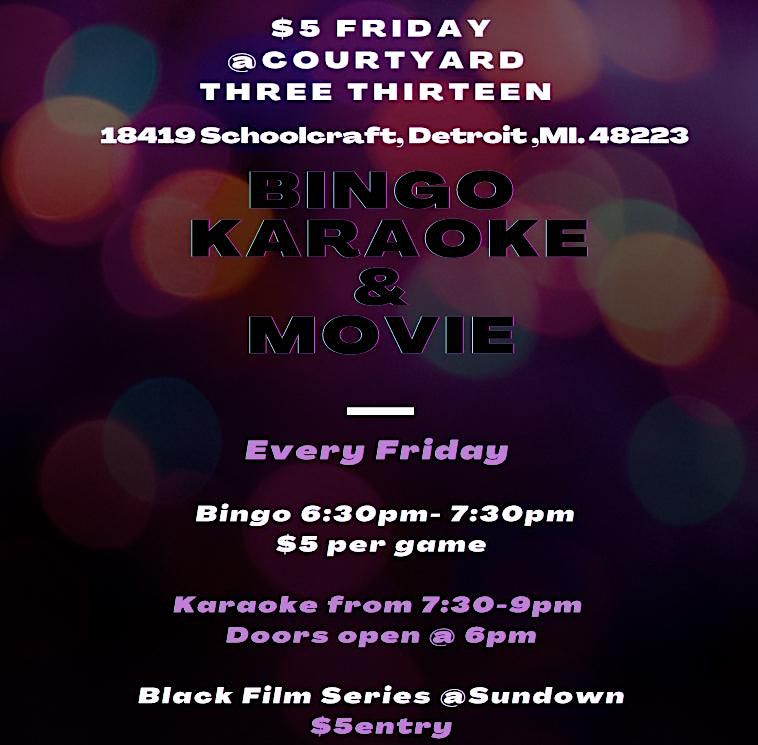 5 Fridays (Bingo, Karaoke and Classic Black Cinema) 18419
