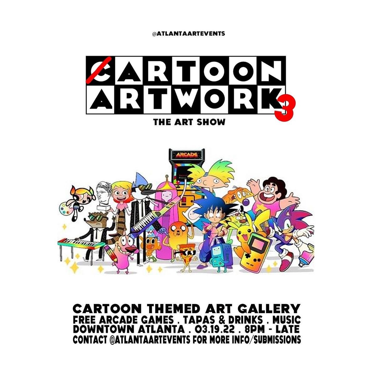 Cartoon Network Cartoon Art Show + Free Arcade Joystick Gamebar and