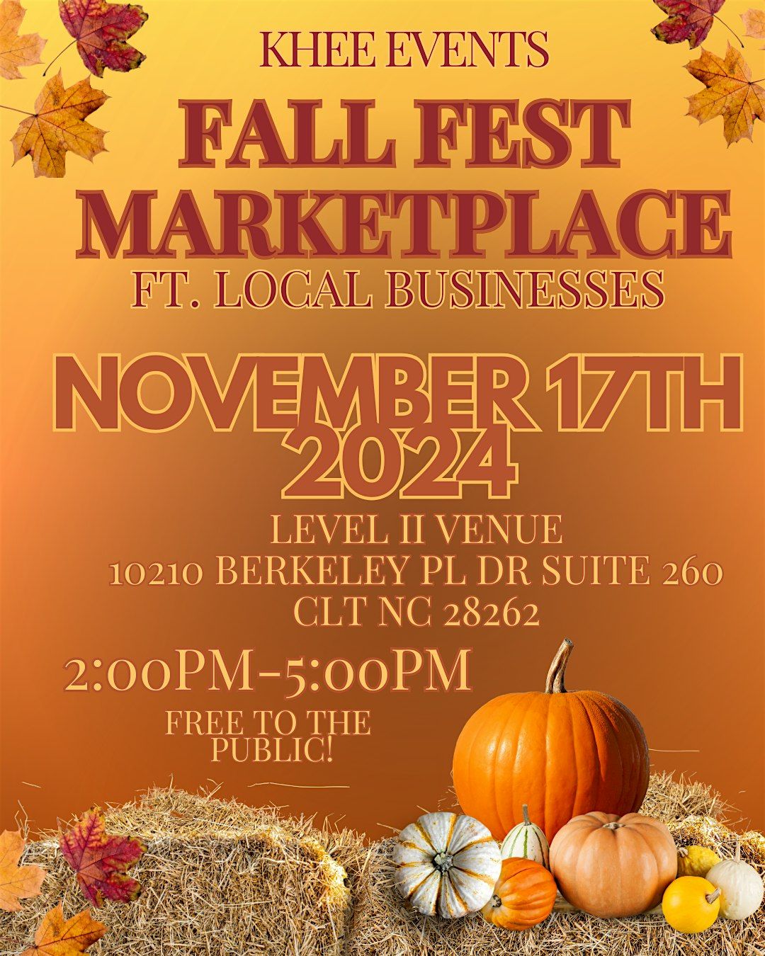 Fall Fest 2024 Marketplace 10210 Berkeley Pl Dr Charlotte NC fall-fest-2024-marketplace-10210-berkeley-pl-dr-charlotte-nc