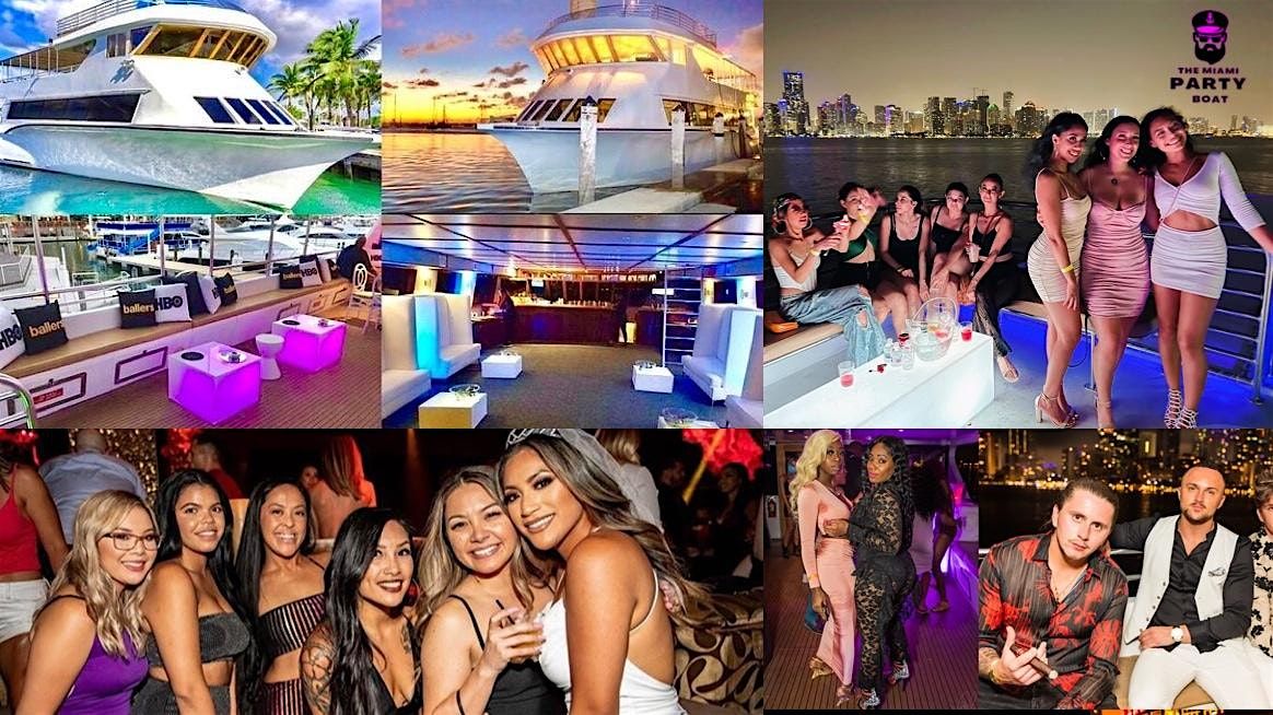 #1 MIAMI BOOZE CRUISE + Hip Hop Boat Party + Open Bar