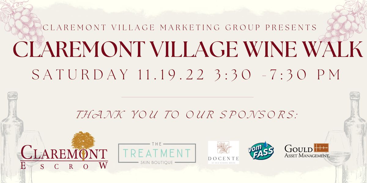 Claremont Village Wine Walk Claremont Village CA November 19, 2022