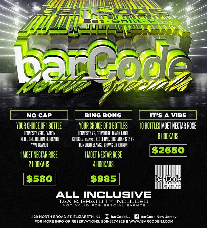 BARCODE SATURDAYS BarCode, Elizabeth, NJ January 22 to January 23