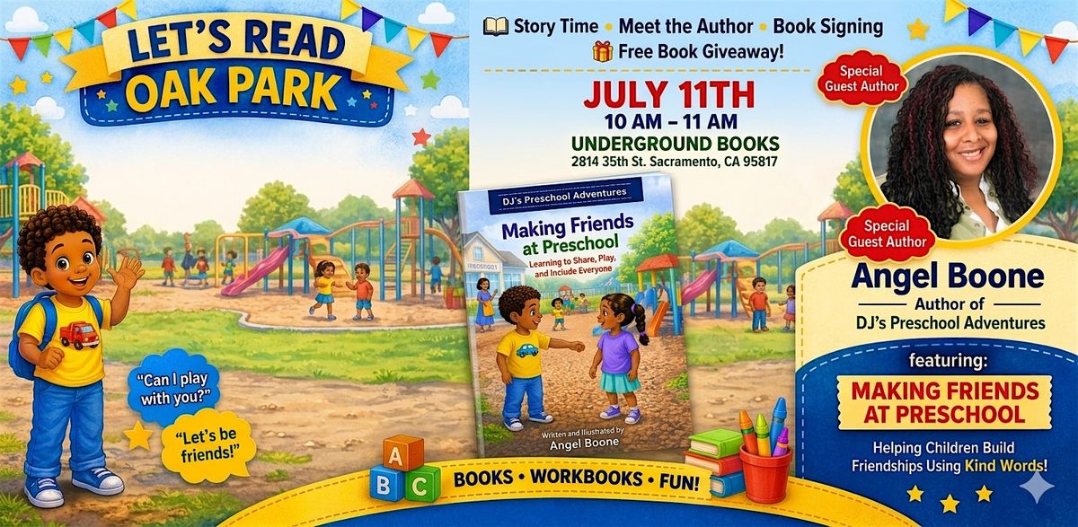 Let\u2019s Read Oak Park with Angel Boone: storytime, activities, and free books