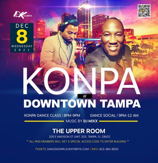 Konpa in Downtown Tampa: Dance Class & Dance Social
