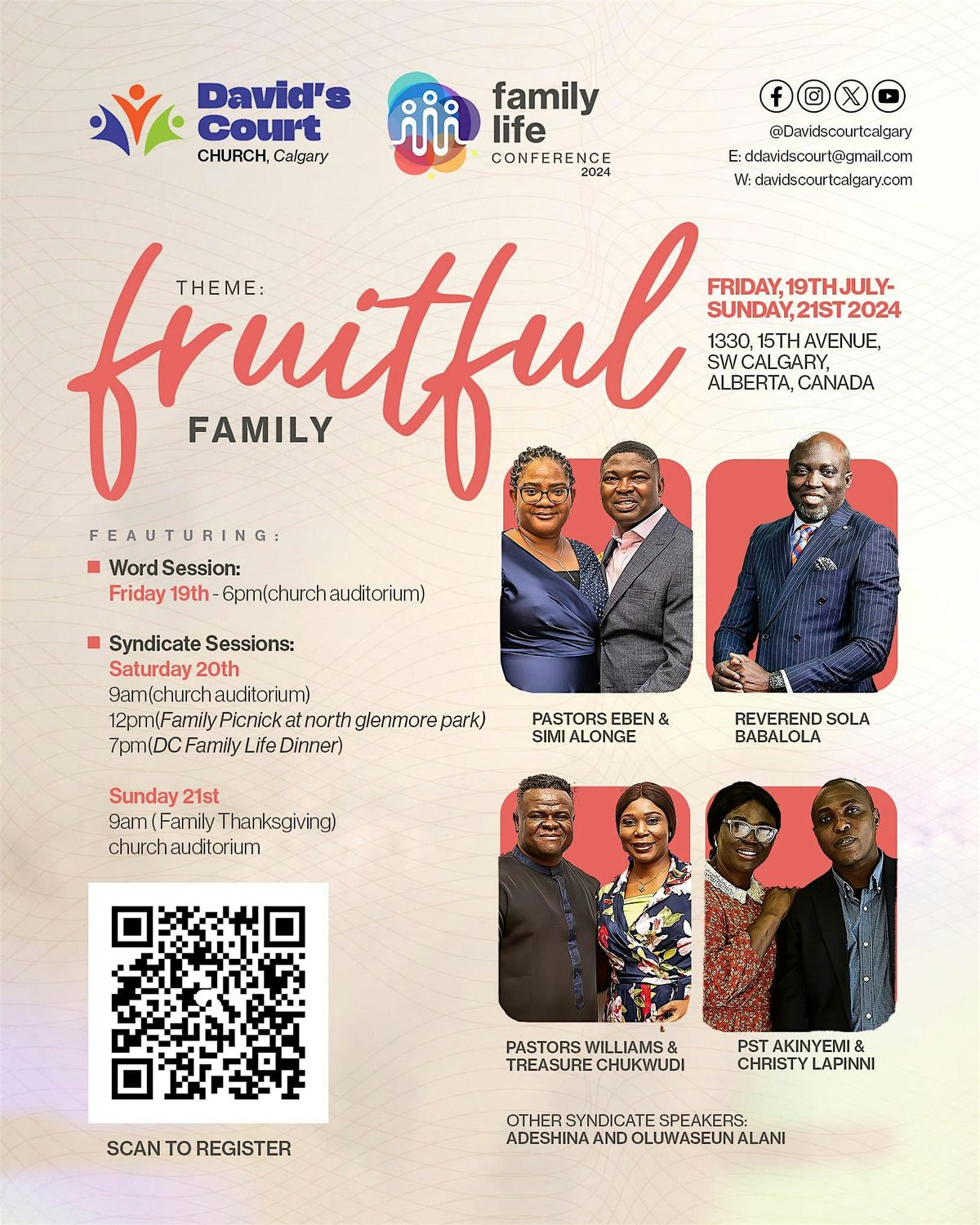 DCC FAMILY LIFE CONFERENCE 2024 at 1330 15 Ave SW, Calgary on 19th July ...