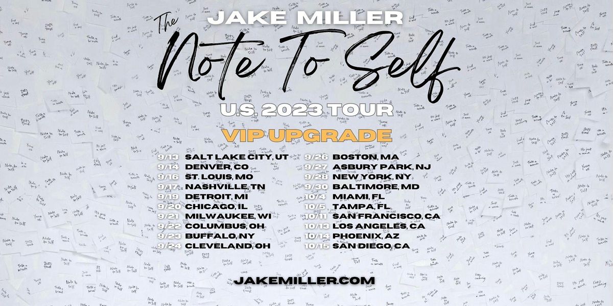 Jake Miller - Note To Self Tour - Cleveland, OH