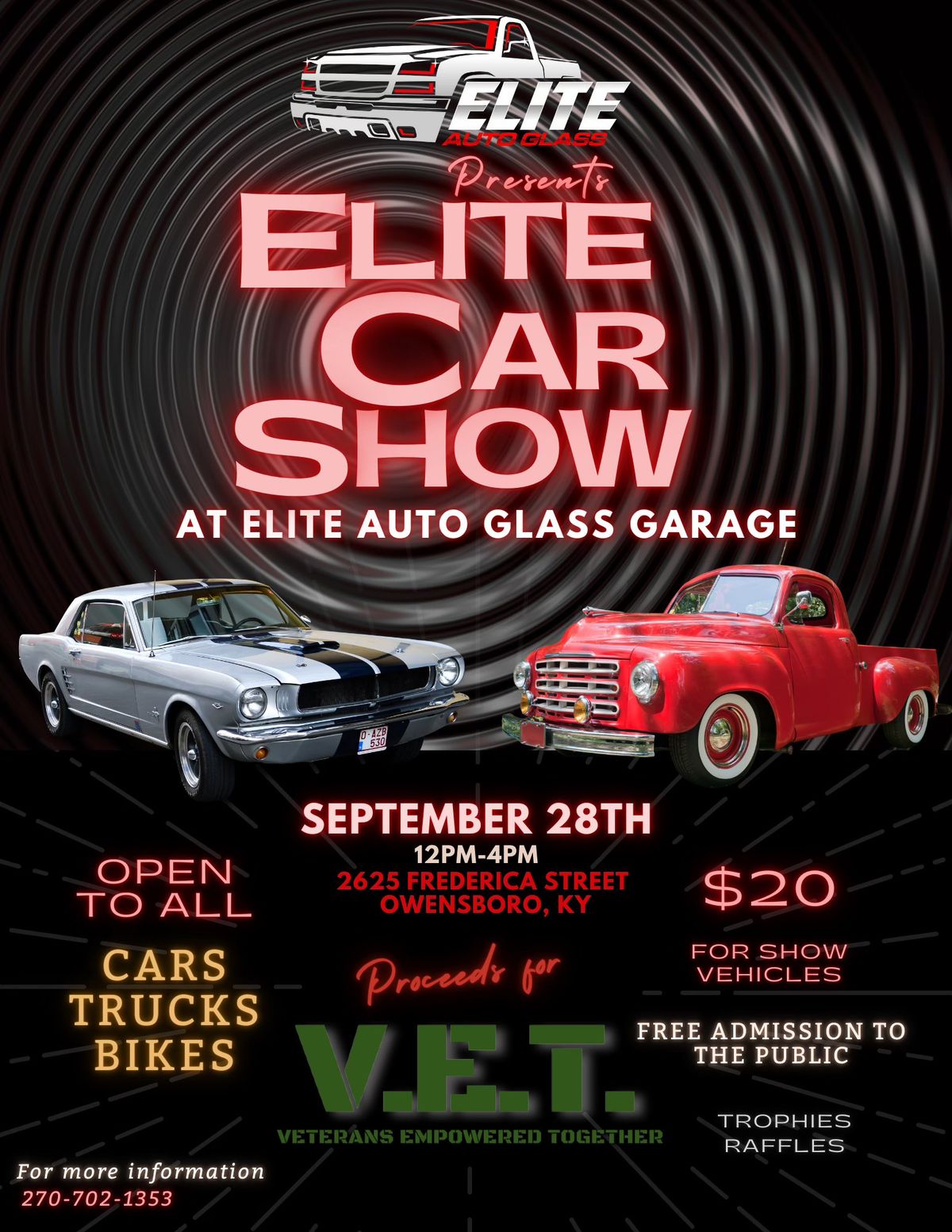 Elite Car Show JDQ Building LLC, Owensboro, KY September 28, 2024