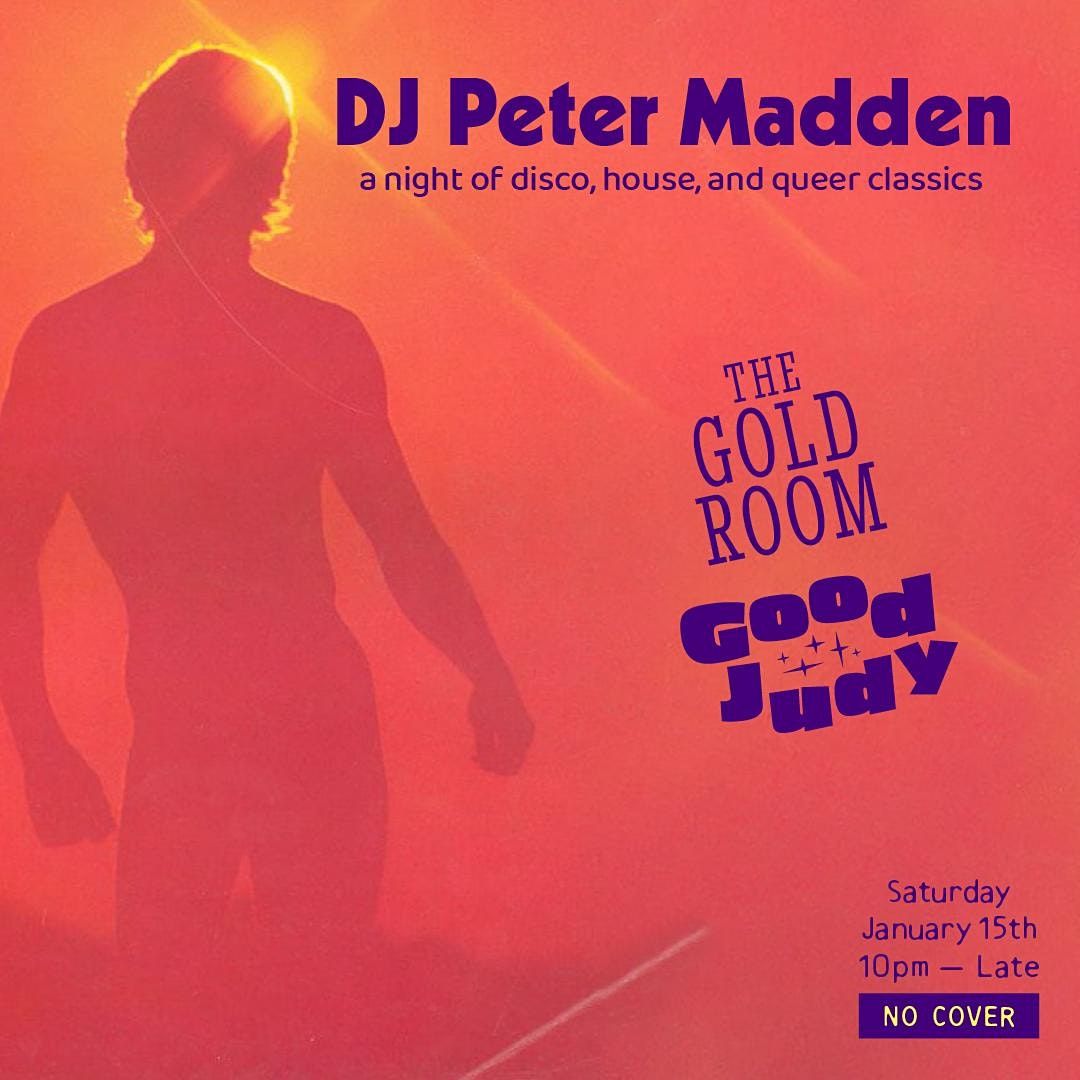 DJ Peter Madden *in the gold room*