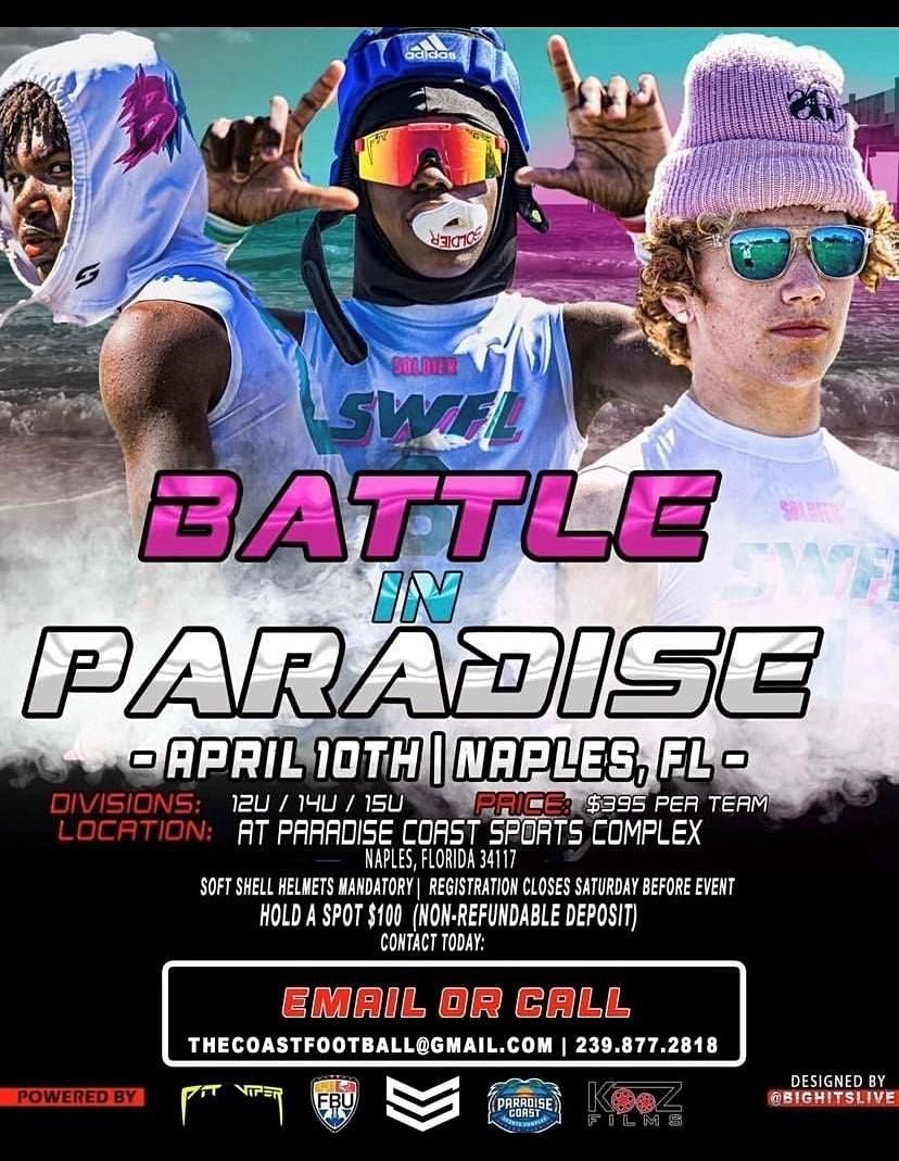 BATTLE IN PARADISE 7V7 TOURNAMENT Paradise Coast Sports Complex