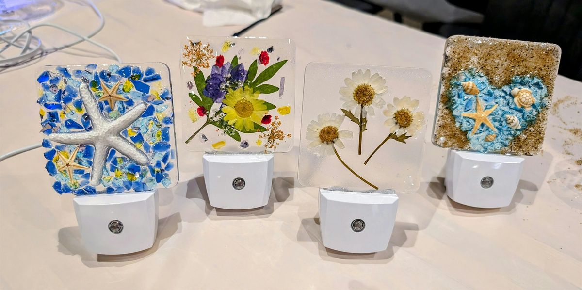 RESIN ART NIGHT LIGHTS-ST. PETERSBURG FL-SUNTAN  ART CENTER