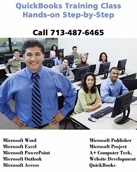 QuickBooks Training Class in Houston - Call 7\/487-6465