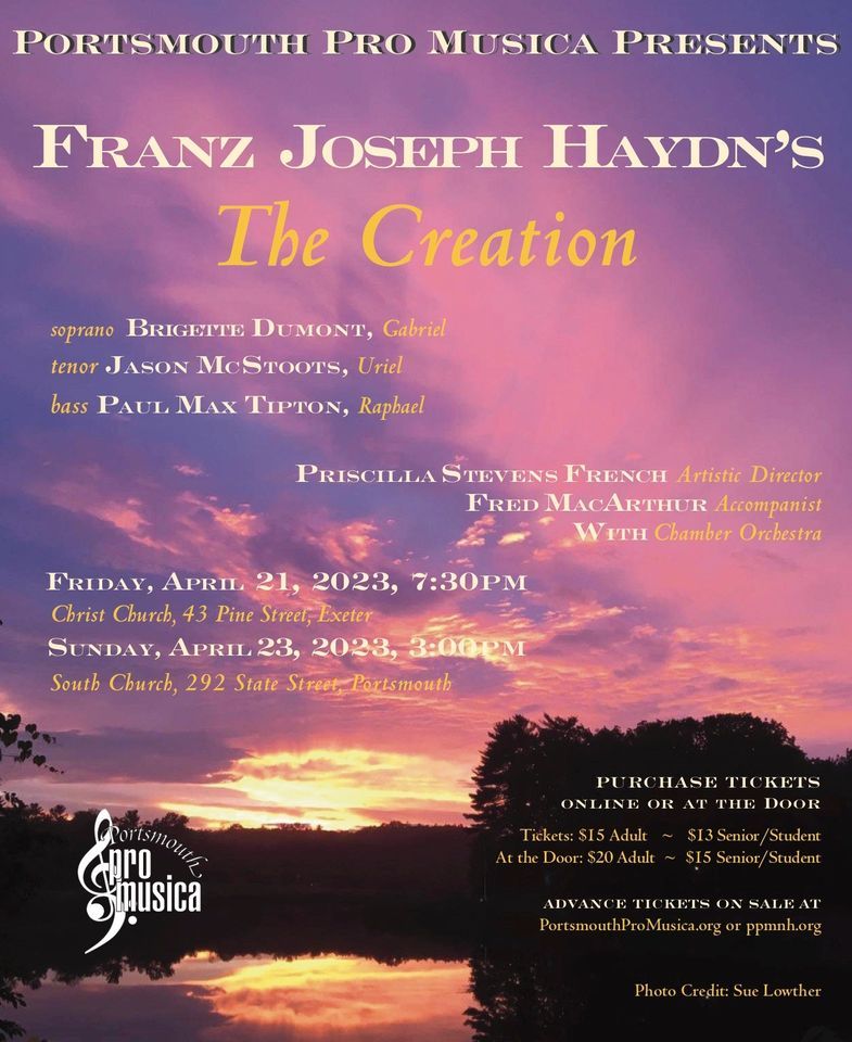 Franz Joseph Haydns The Creation Christ Church Exeter April 21, 2023 Franz Joseph Haydns The Creation Christ Church Exeter April 21, 2023