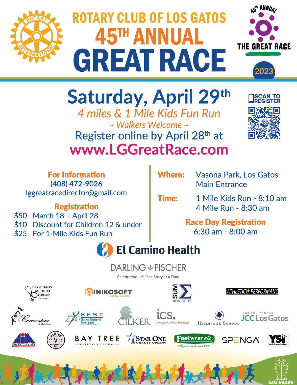 45th Annual Los Gatos Rotary Club Great Race Vasona Lake County Park