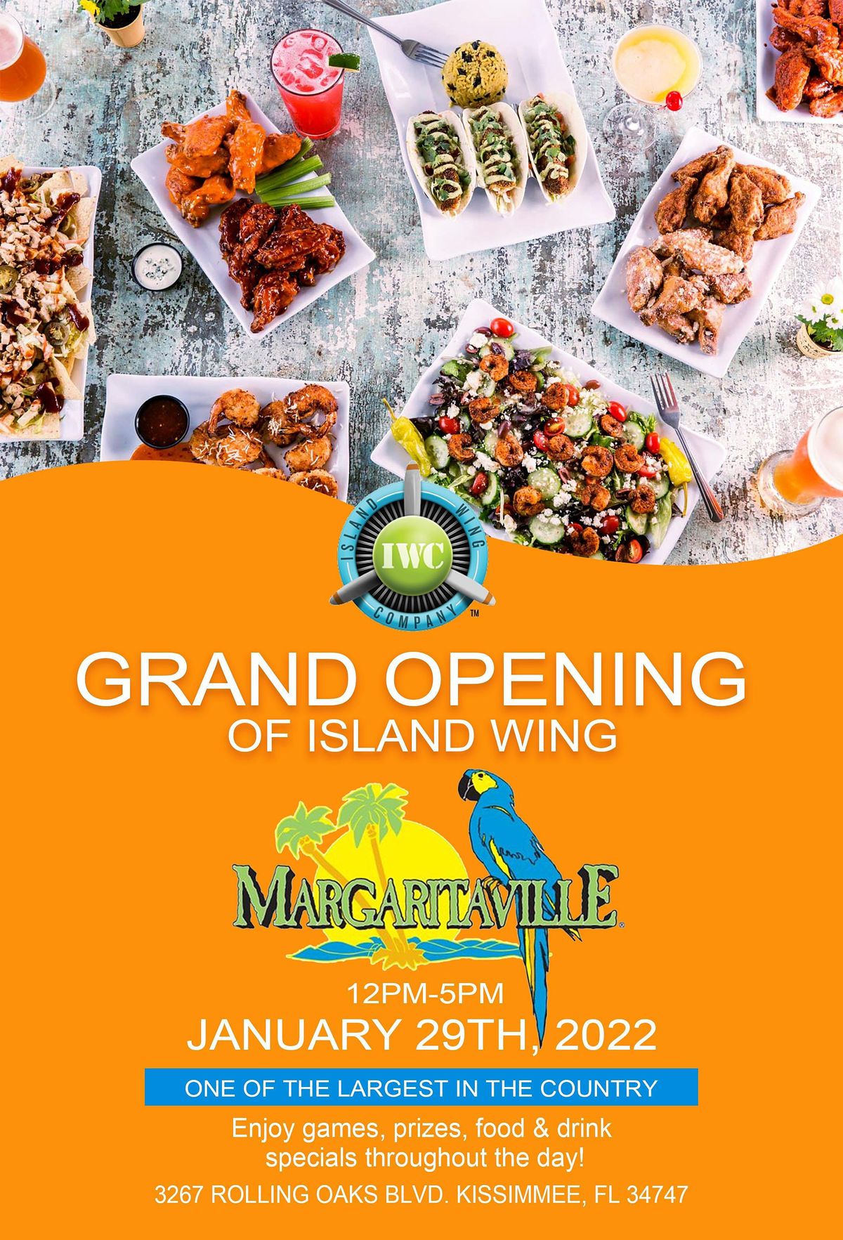 Grand Opening of Island Wing 3267 Rolling Oaks Blvd, Kissimmee, FL