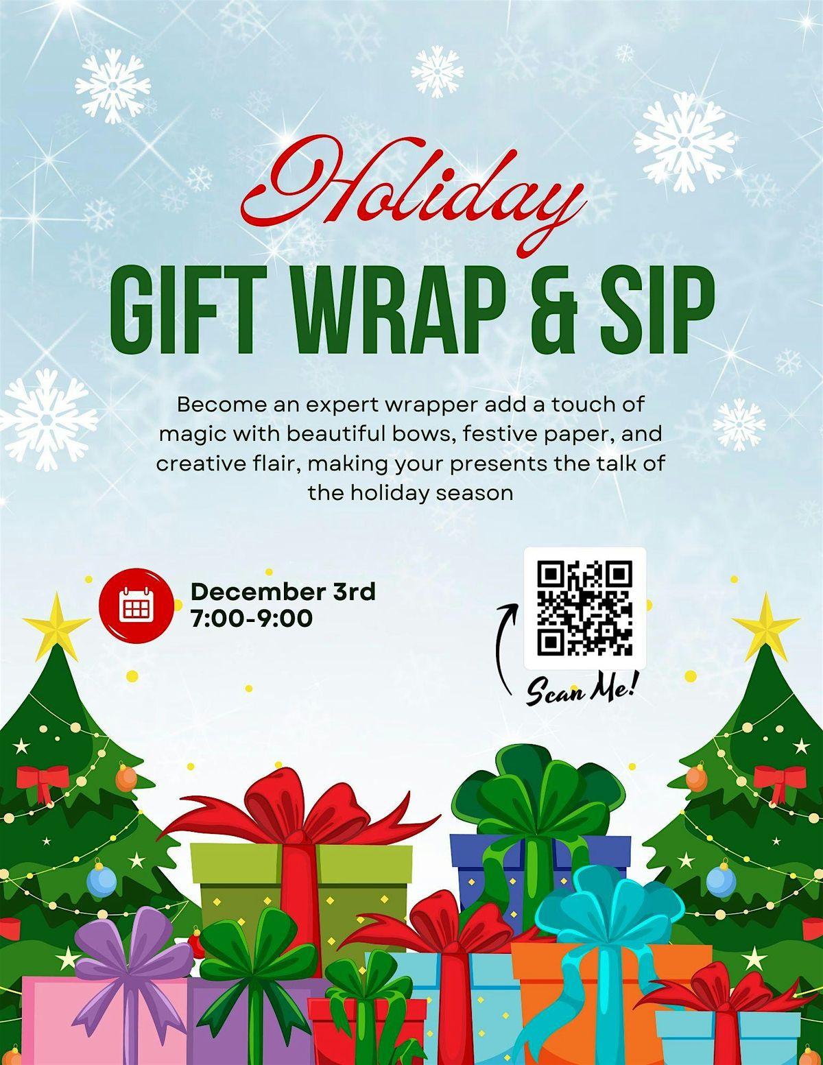 Gift Wrap & Sip Class